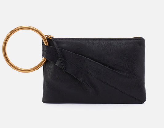 Sheila Hard Ring Clutch - Black