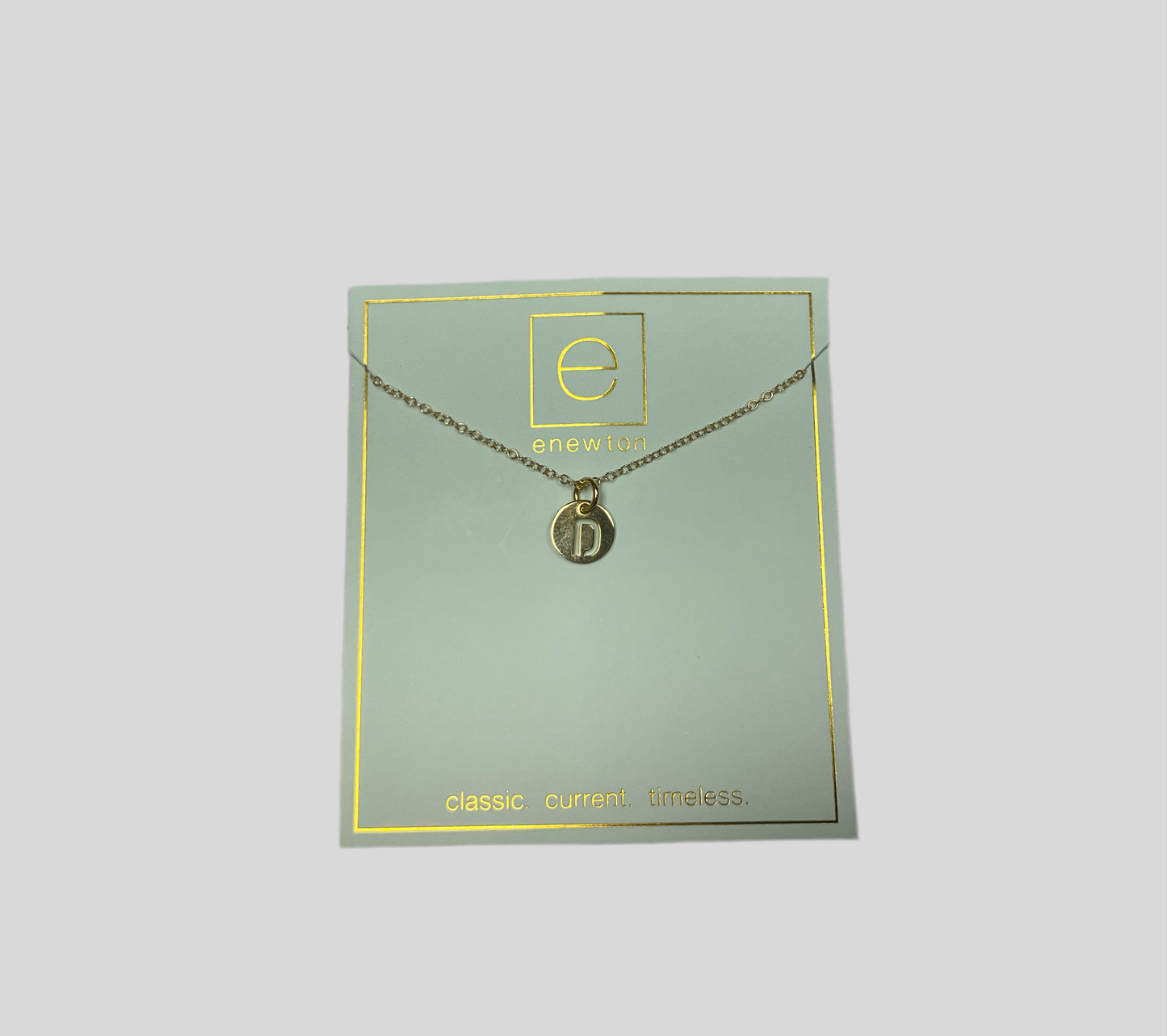 "16" Gold Necklace Respect Small Disc - D