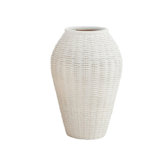 Small Resin Basket Weave Vase
