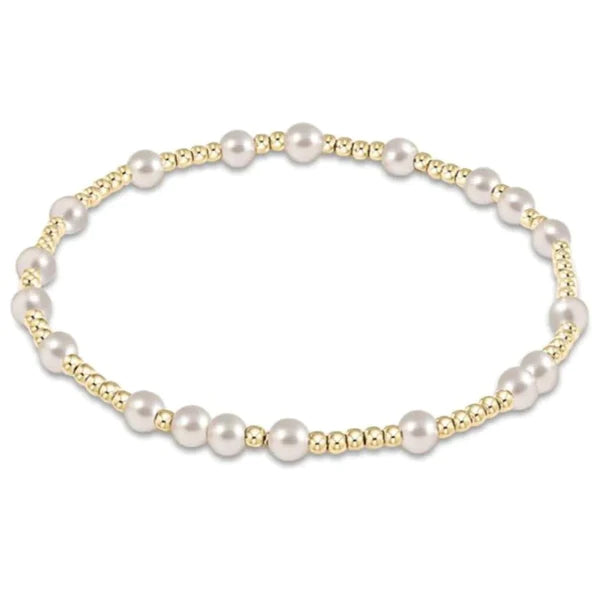 Hope Unwritten 4mm bead Bracelet Pearl