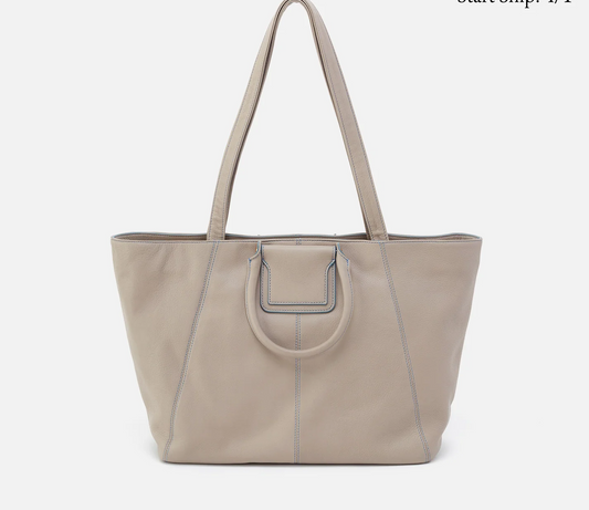 Sheila East West Tote - Taupe