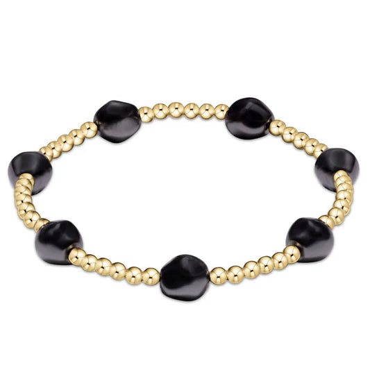 Extends - Gemstone Gold Admire Pattern 3mm Fac Onyx