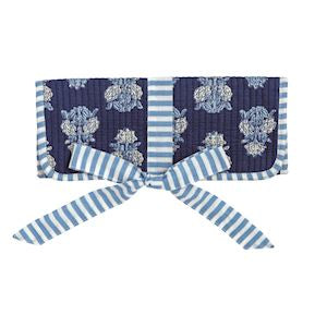 Block Print Jewelry Roll Navy