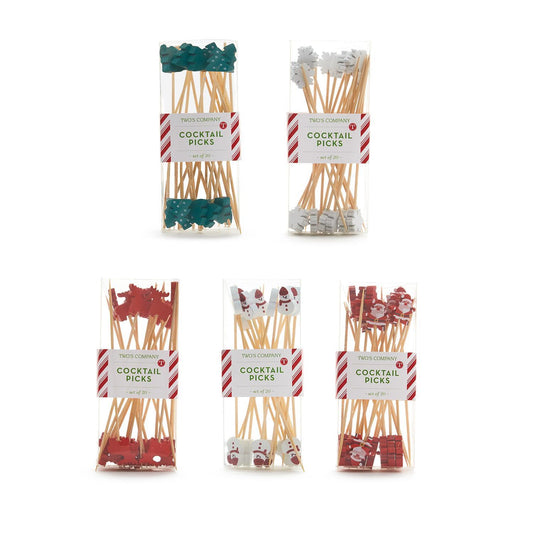 Cocktail Hours 36 Pc Cocktail Picks in Gift Box Assorted Designs
