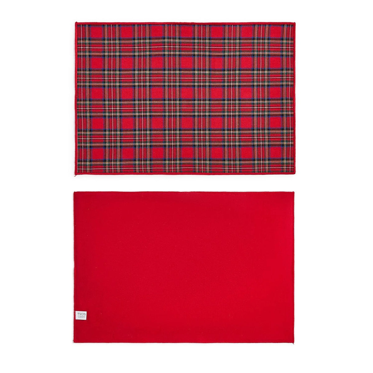 Double-Sided Tartan Placemats - set/4