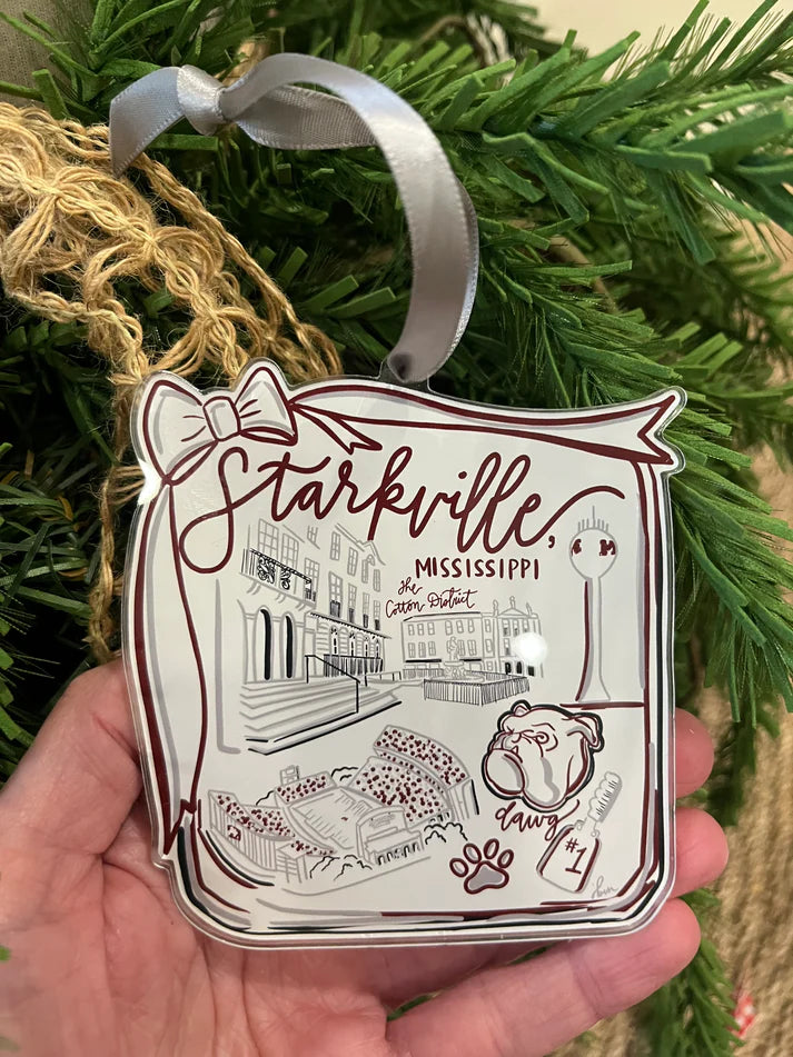 College Towns Acrylic Ornaments - Starkville