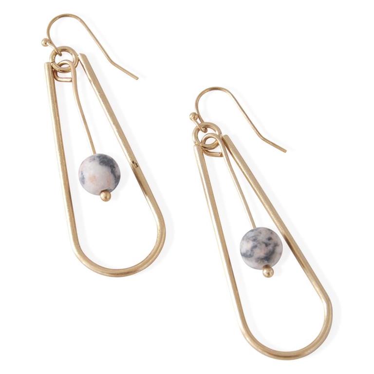 Assorted Beads in Teardrop Earring