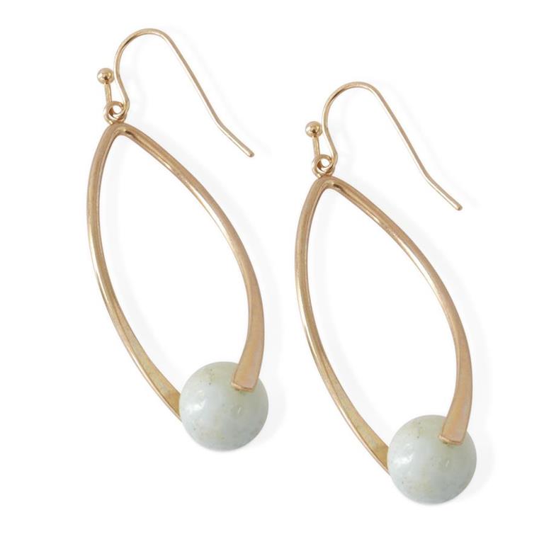 Assorted Beads in Teardrop Earring