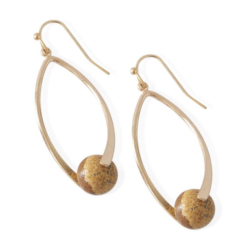 Assorted Beads in Teardrop Earring