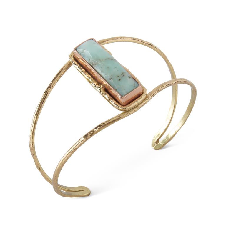 Turquoise Amazonite Cuff Bracelet