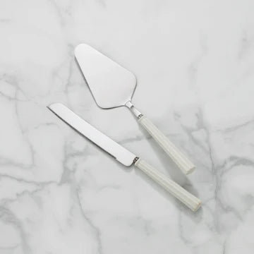French Perle Scallop Cake Knife and Server