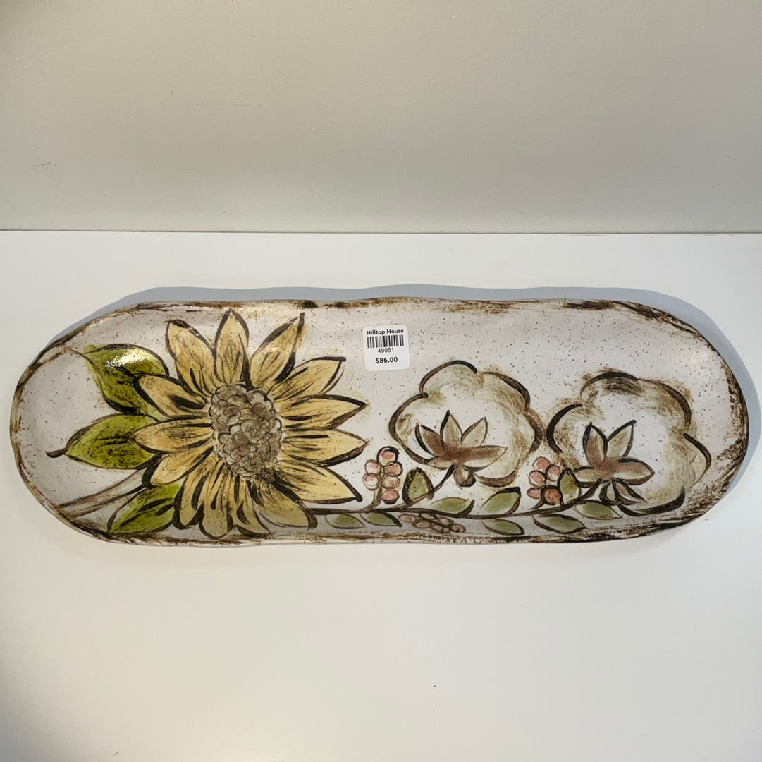 Sunflower & Cotton Tray