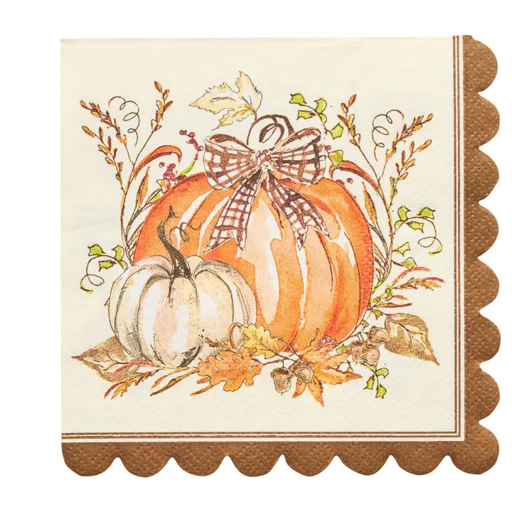 Turkey & Gourds Cocktail Napkins/26pk