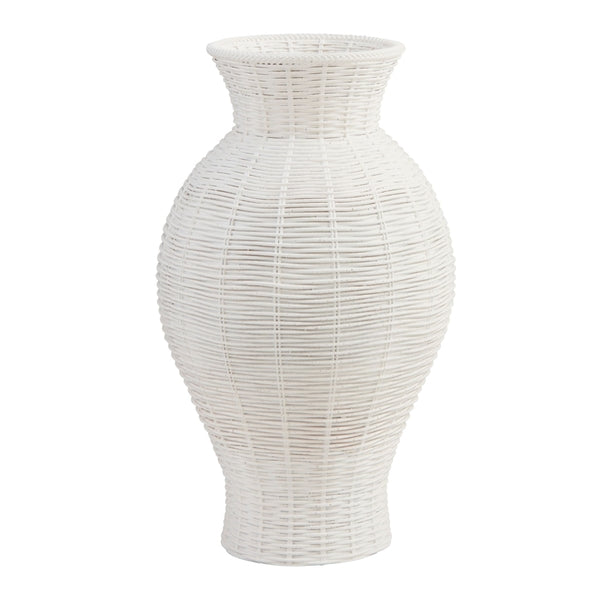 Large Resin Basket Weave Vase