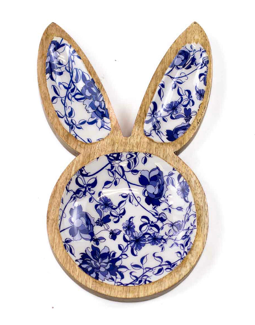 Bella Bunny Serving Dish Natural/Blue/White