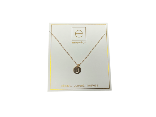 "16" Gold Necklace Respect Small Disc - J