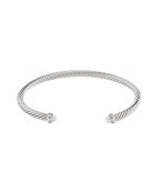 Silver Cable Bracelet - Pearl
