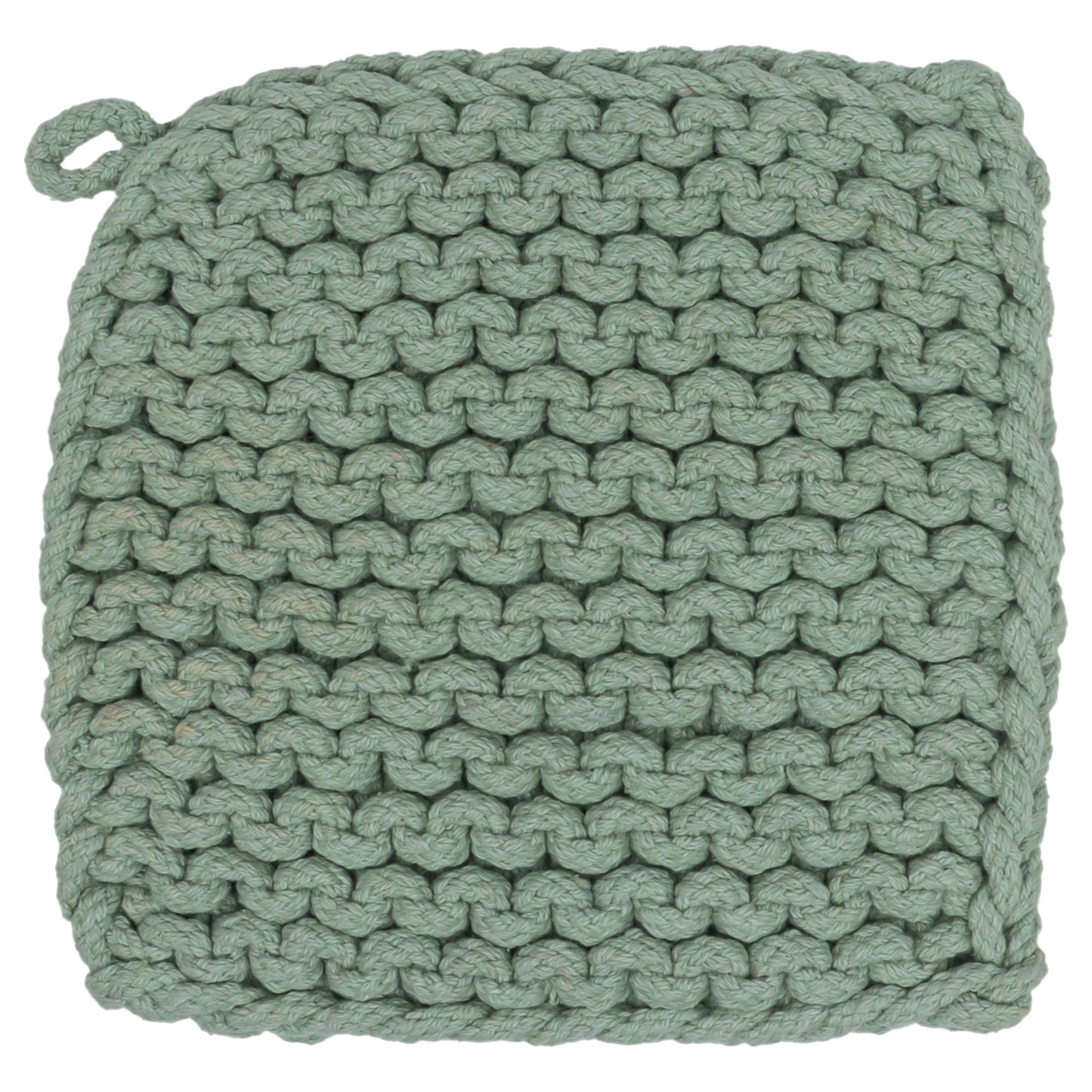 Sage Chunky Knit Pot Holder