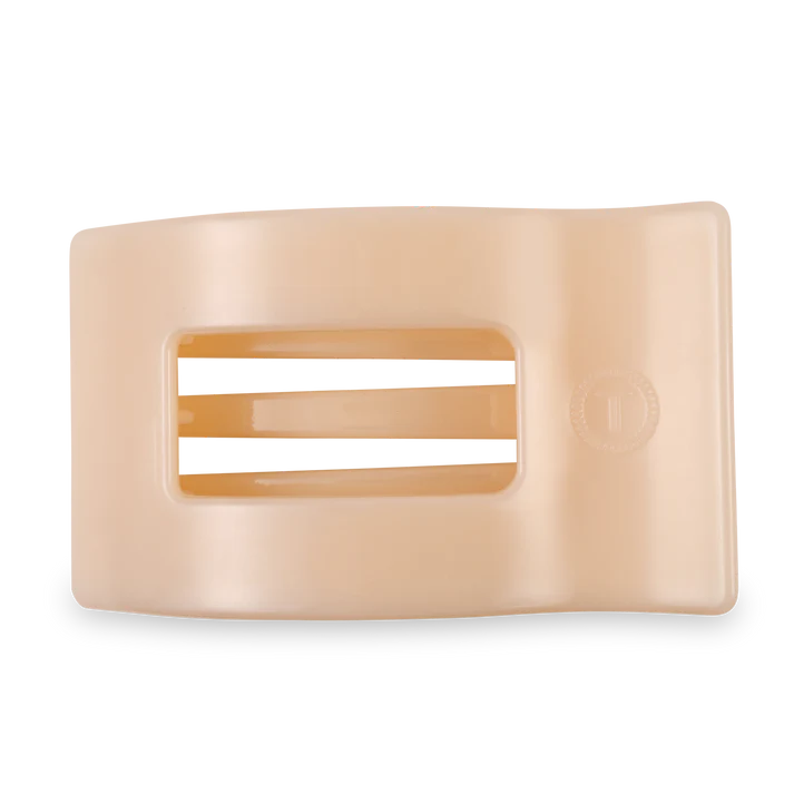 Rectangular Flat Hair Clip - Almond Beige