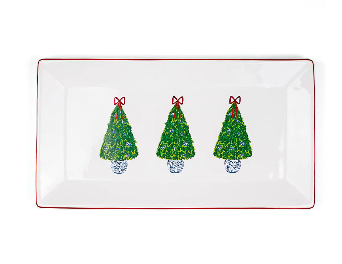 Grand Christmas Rectangular Platter 12x6.5
