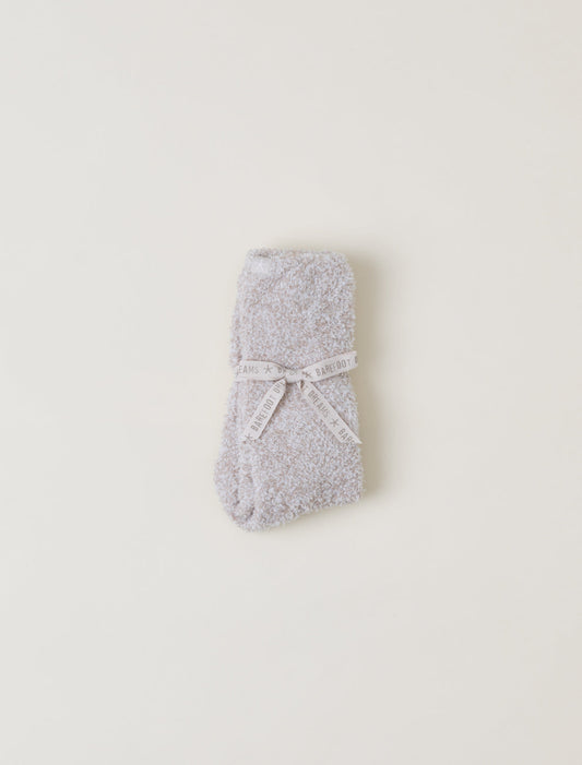CozyChic Heathered Socks - stone/white