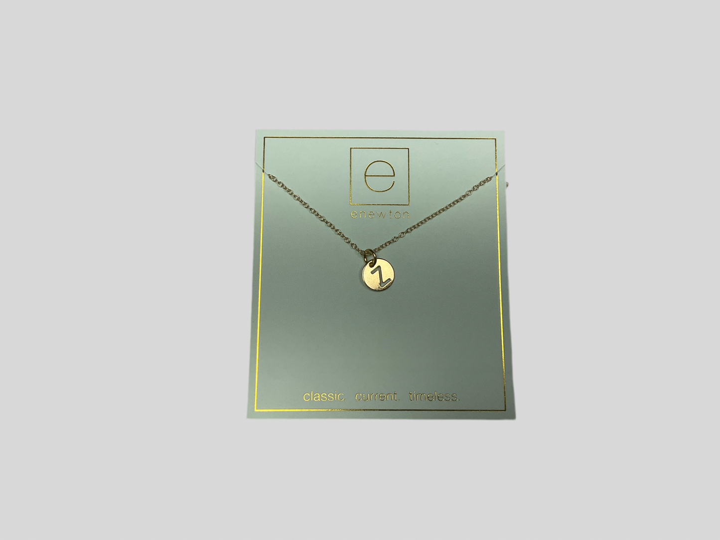 "16" Gold Necklace Respect Small Disc - Z