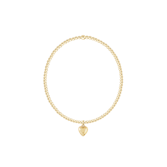 Classic Gold 2mm Bracelet - Love Plush Small Gold Charm