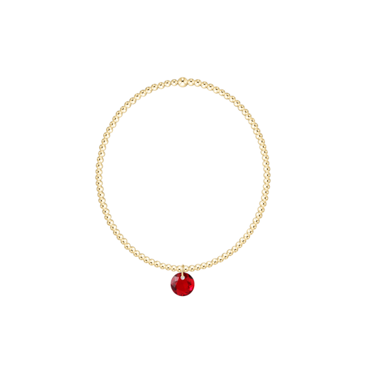 Classic Gold 2mm Bracelet - Reflection Small Charm 01