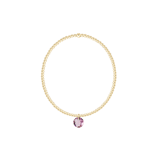 Classic Gold 2mm Bracelet - Reflection Small Charm 02