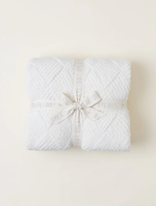CozyChic Diamond Weave Blanket Cream