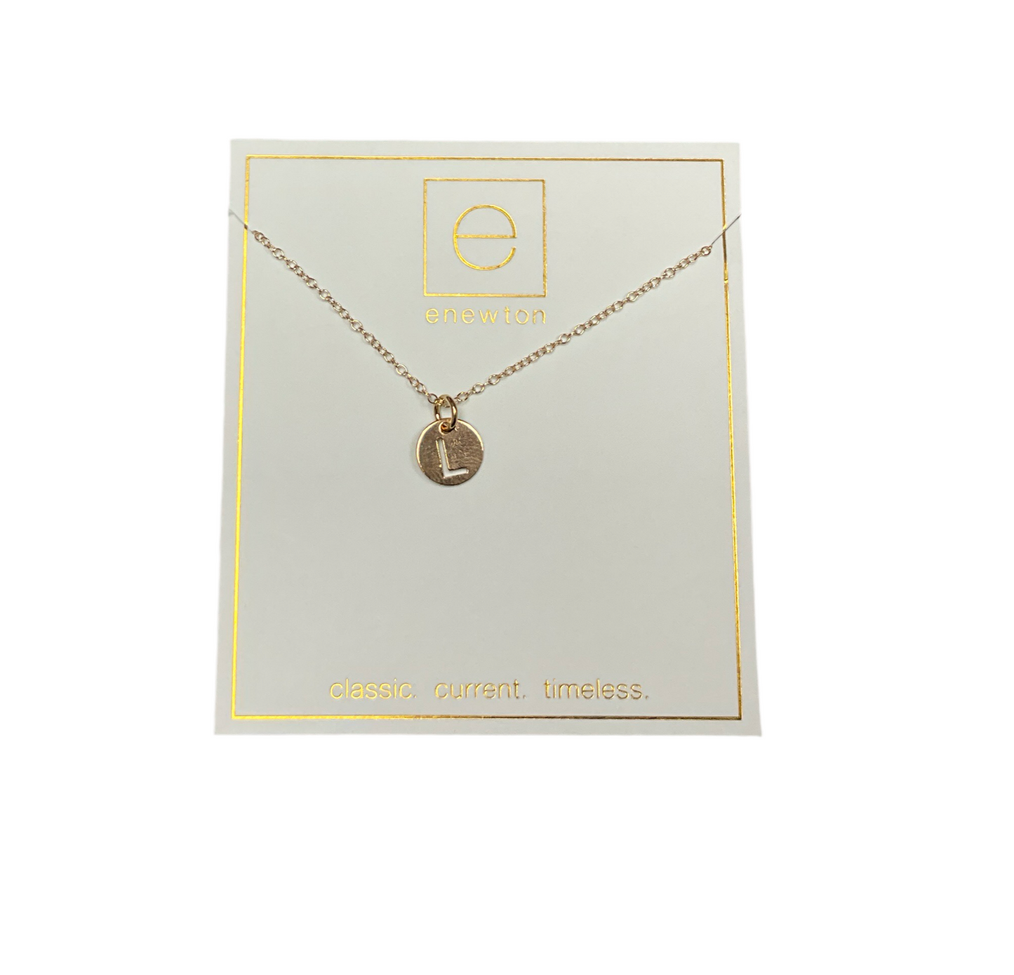 "16" Gold Necklace Respect Small Disc - L