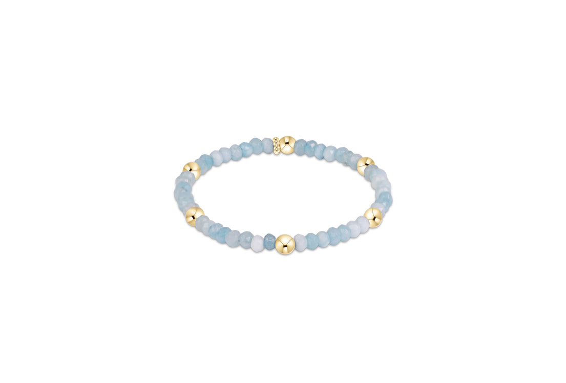 Extends Presence Gemstone 4mm Bracelet - Aquamarine