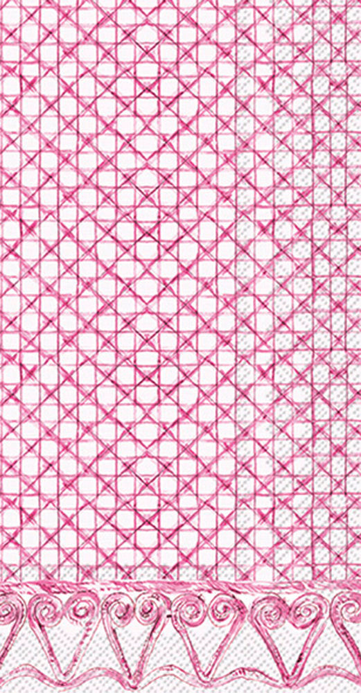 Bontanical Cane Guest Towel - Pink