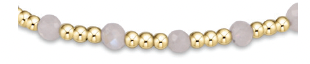Gemstone Gold Sincerity Pattern 3mm Bead Bracelet -Moonstone