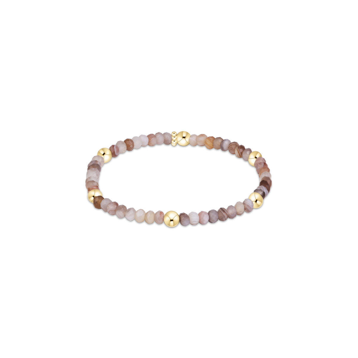 Presence Gemstone 4mm Bracelet - Botswana Agate
