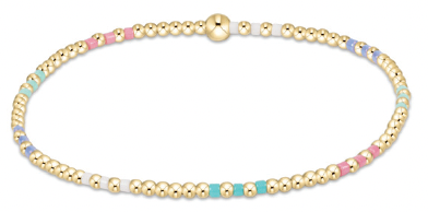 Hope Joy Pattern 2mm Bead Bracelet - Hot Mess