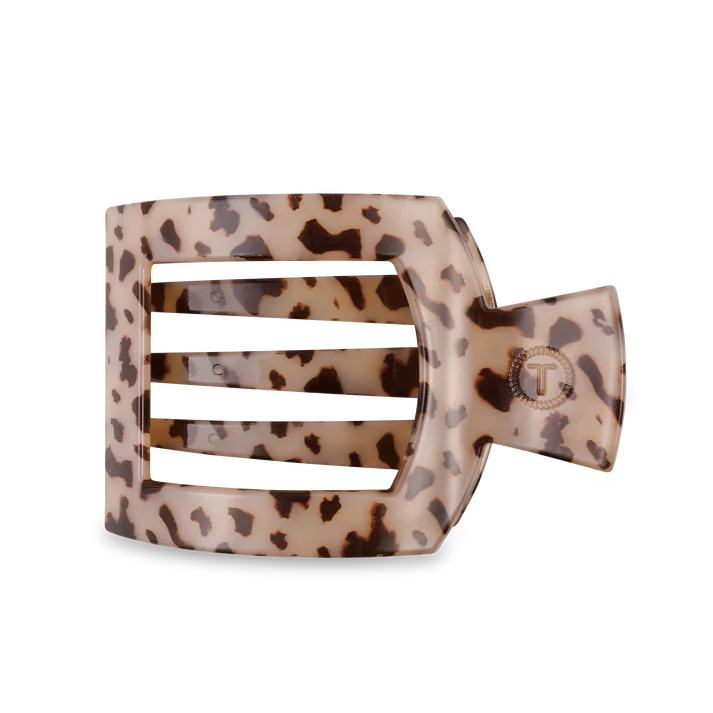 Square Flat Hair Clip - Blonde Tortoise