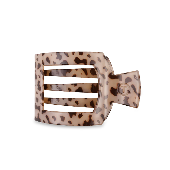 Square Flat Hair Clip - Blonde Tortoise