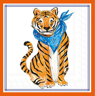 Boston International Sitting Tiger Cocktail Napkin - Thumbnail 3