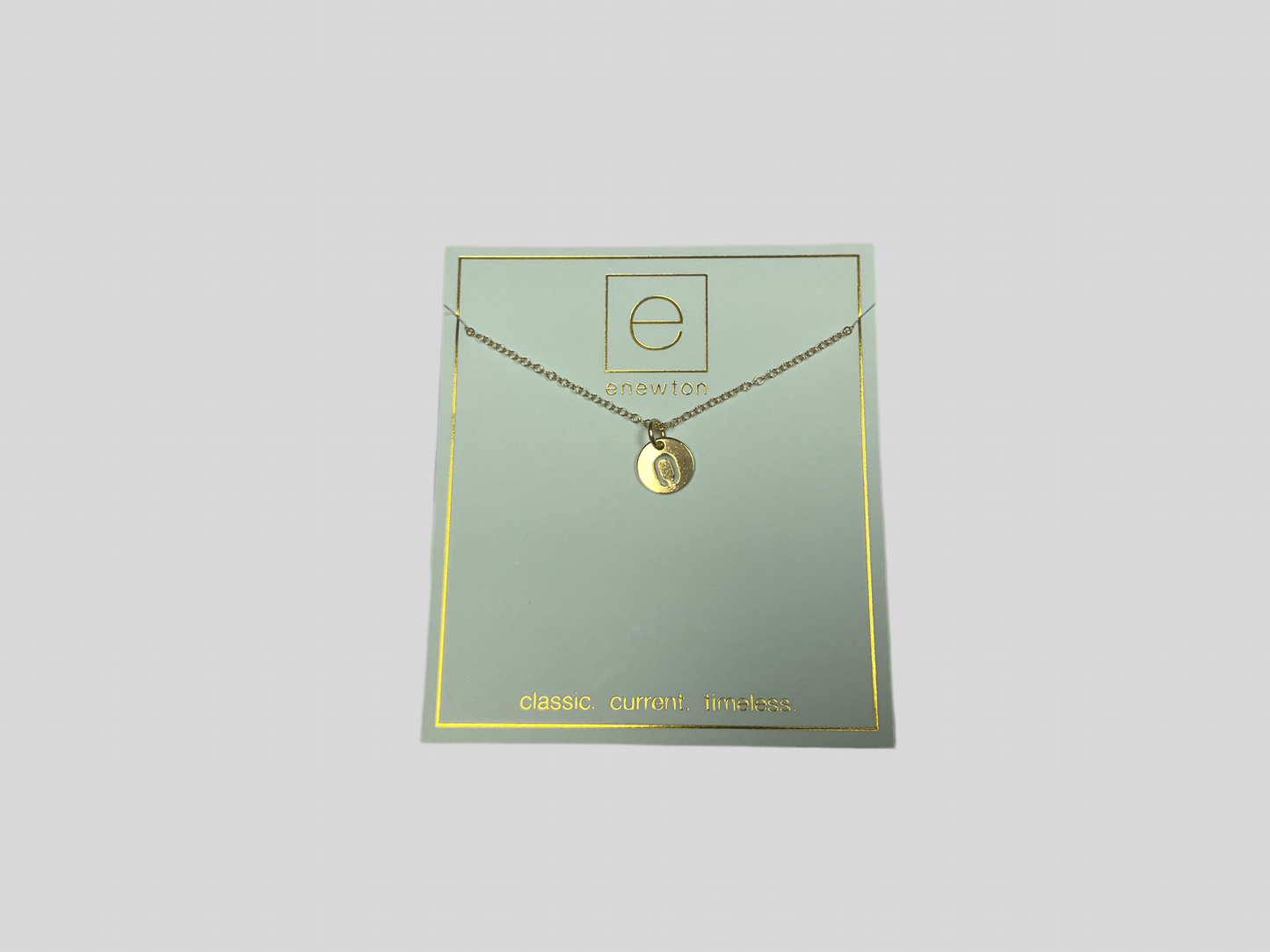 "16" Gold Necklace Respect Small Disc - O