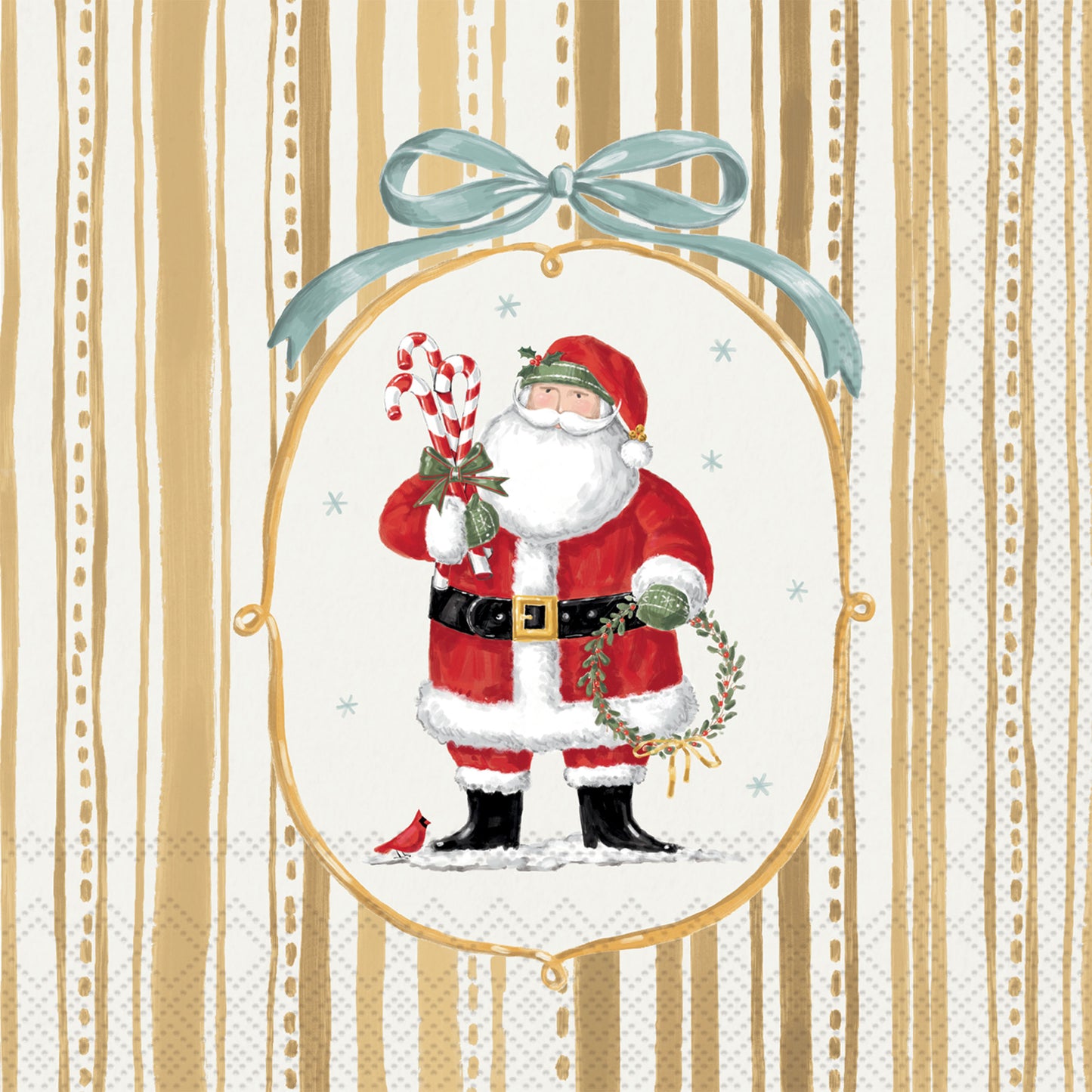 Frosty Santa Cream Cocktail Napkin