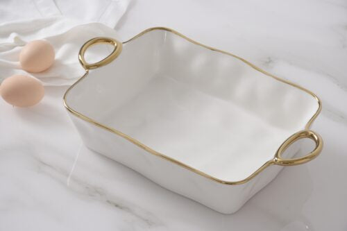 Golden Handles - 11″ x 9″ Rectangular Baking Dish