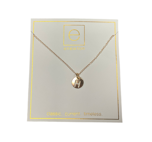 "16" Gold Necklace Respect Small Disc - H