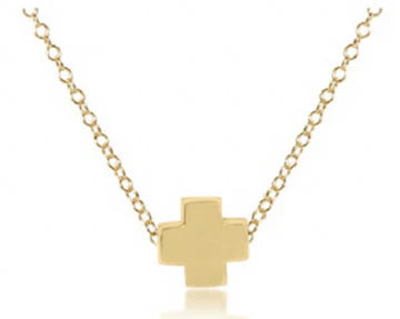 egirl 14" Necklace Gold-Signature Cross Gold