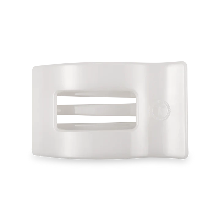 Rectangular Flat Hair Clip - Coconut White