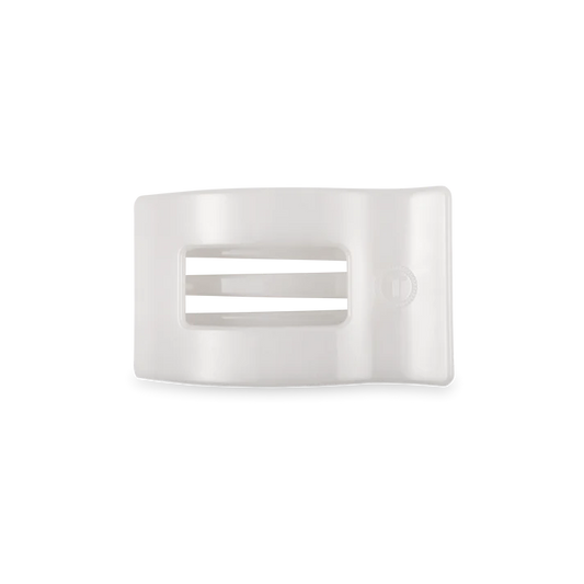 Rectangular Flat Hair Clip - Coconut White