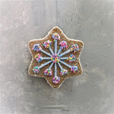 Gingerbread Cookie Confection Snowflake Ornament 5”