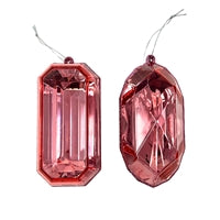 Precious Gem Ornament Pink 4"