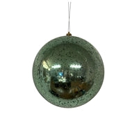 6" Plastic Shiny Finish Ball Ornament - Aqua