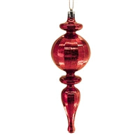 Mercury Finish Plastic Finial- 7.5'' - Red